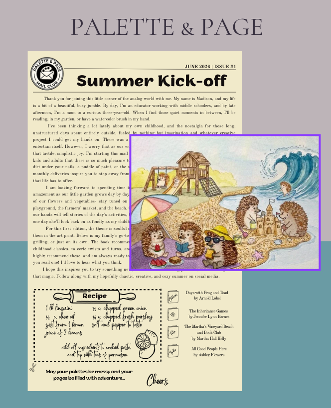 Palette & Page Mail Club